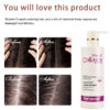 Product advertisement with a bottle and hair product on a white background