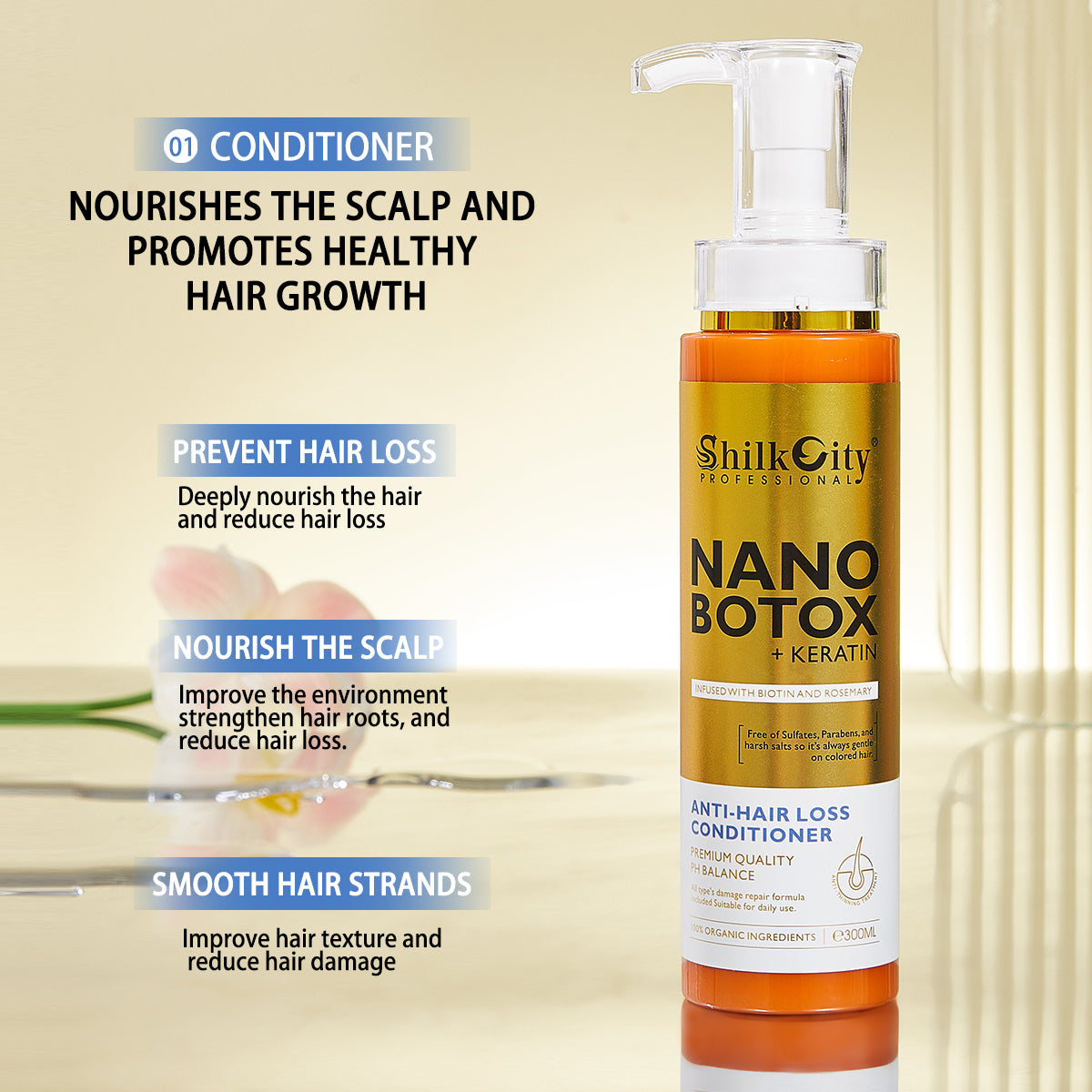 ShilkCity Keratin & Rosemary Deep Repair Conditioner – 300ml