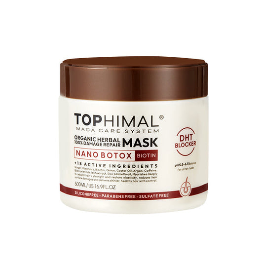 Tophimal Organic Herbal Hair Mask Nano Botox + Biotin Cream | 100% Damage Repair | Deep Hair Treatment