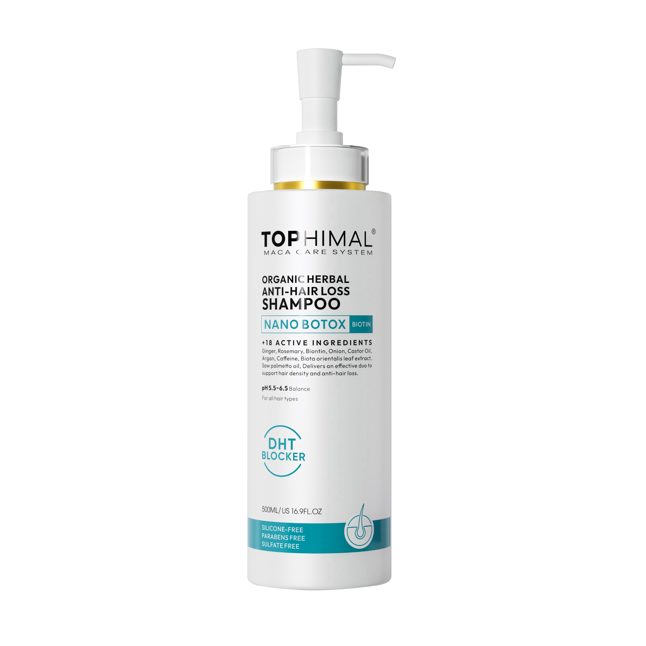 Tophimal Organic Hair Mask 100% Damage Repair Nano Botox Shampoo