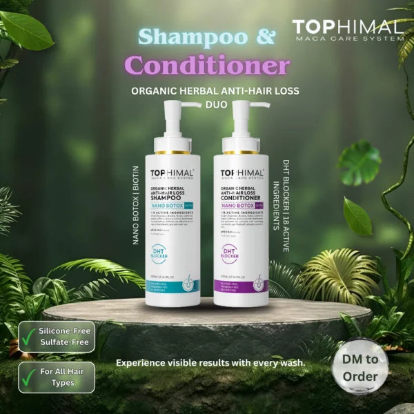 Tophimal Organic Hair Mask 100% Damage Repair Nano Botox Shampoo